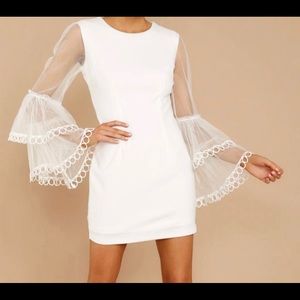 White Mini Dress - Let Your Heart Decide